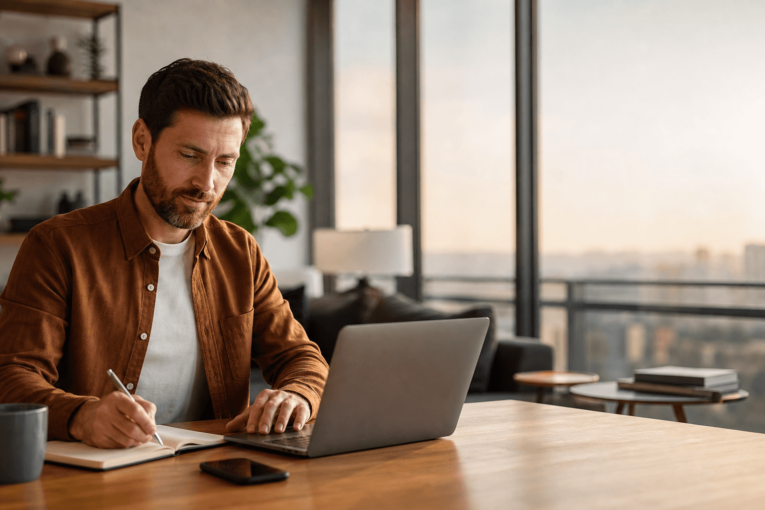 A professional writing down a work accomplishment while it is still fresh