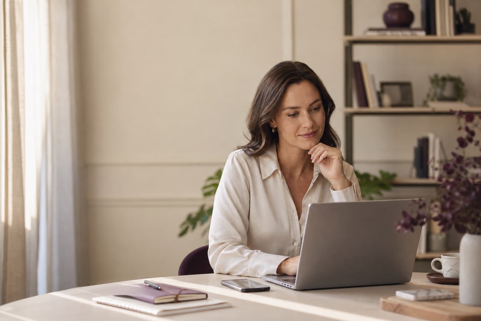 Fictional professional reviewing career-market information