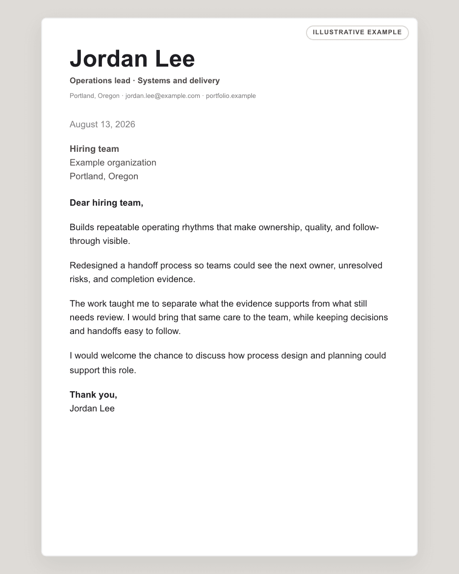 Bridge illustrative cover letter