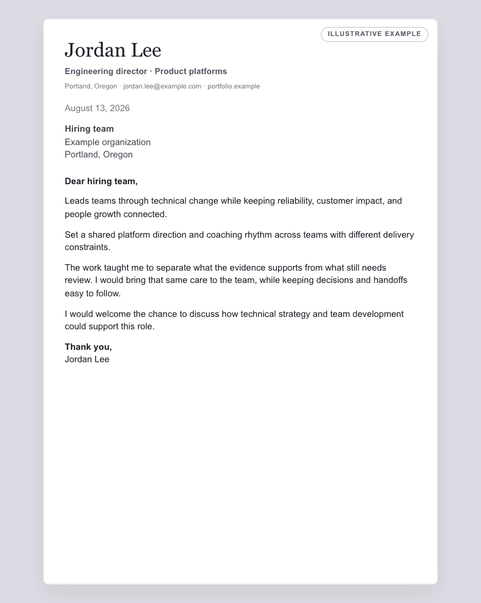 Executive summary illustrative cover letter