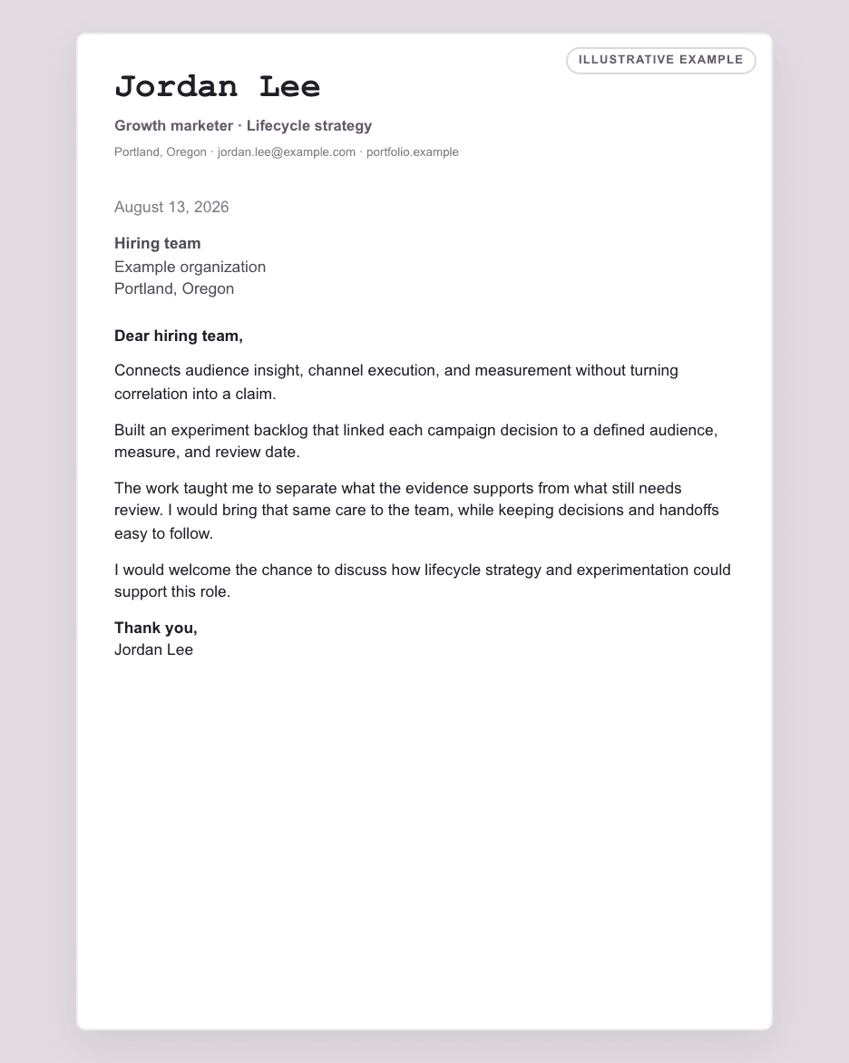 Proof point illustrative cover letter