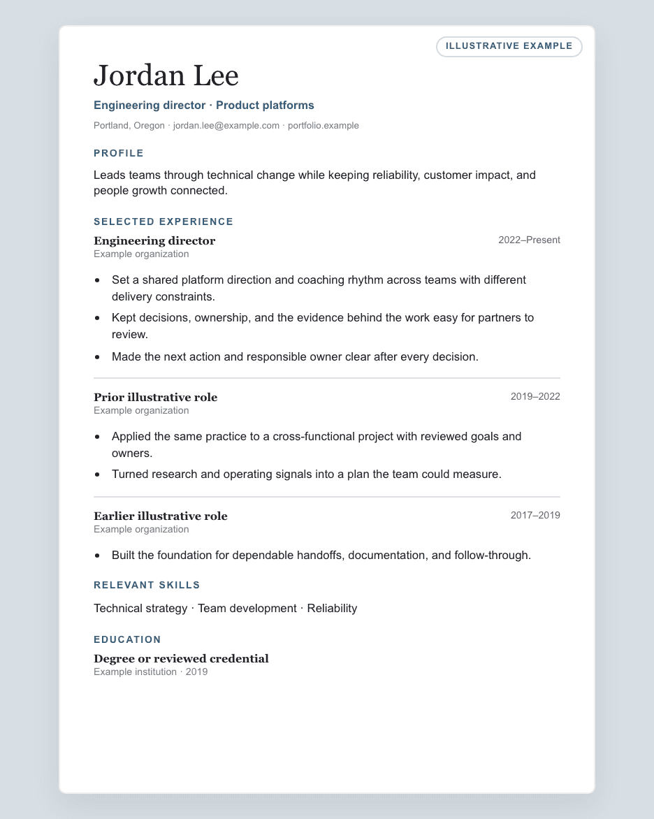 Arc illustrative résumé