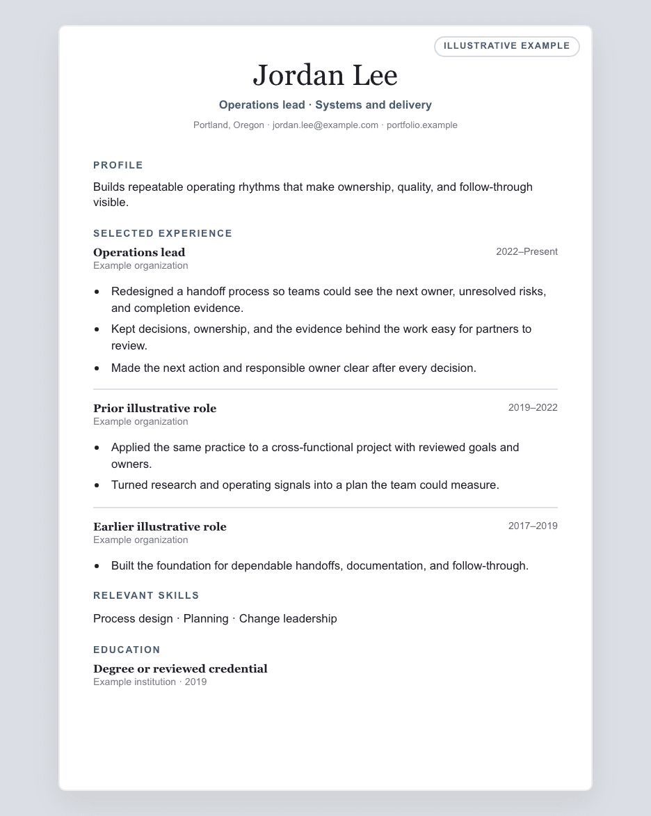 Keystone illustrative résumé