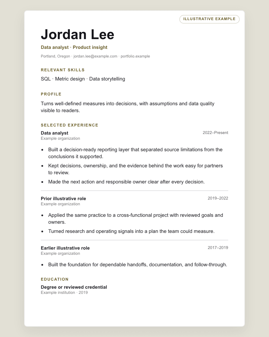 Launchpad illustrative résumé