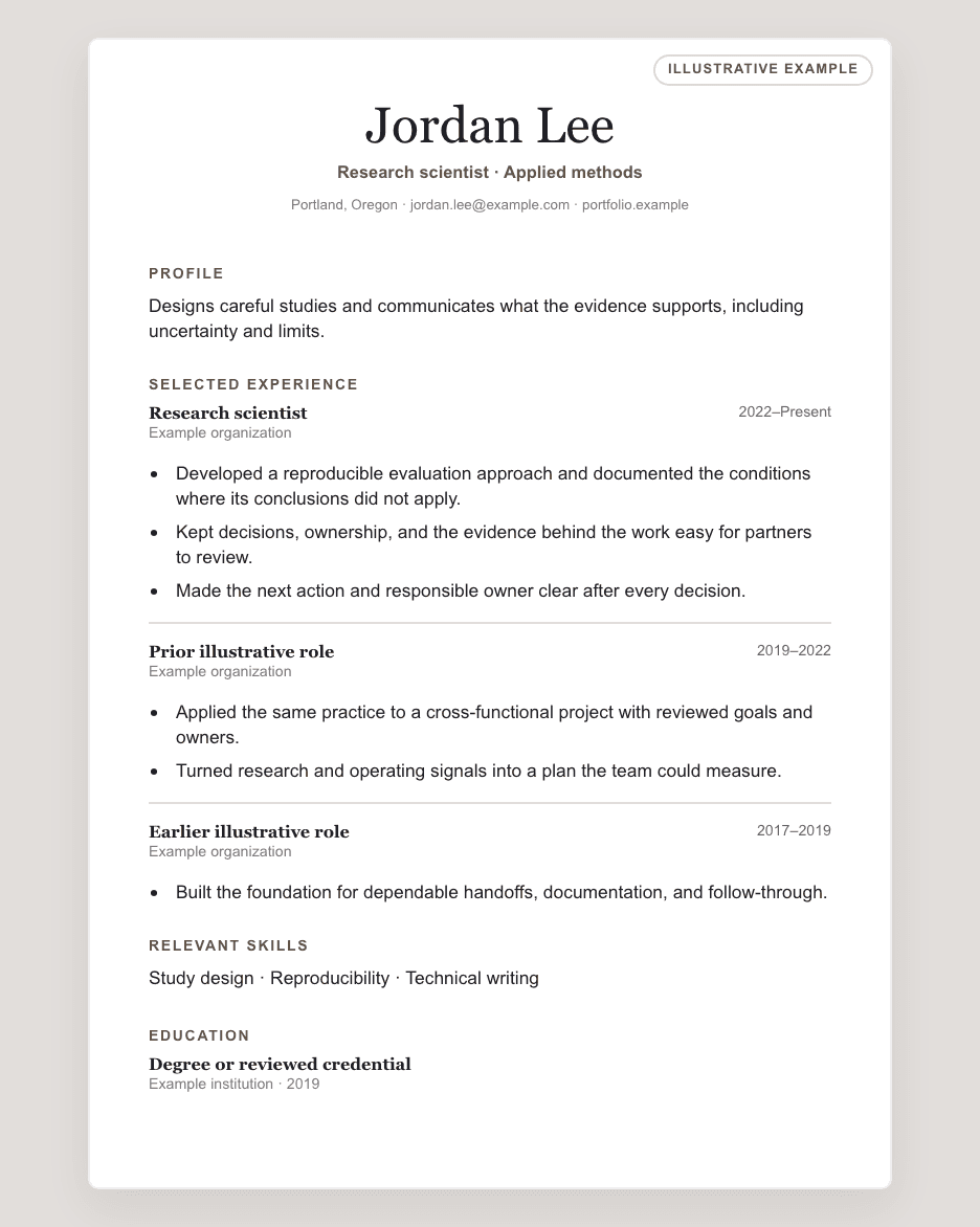 Monograph illustrative résumé